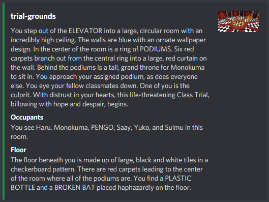 An example of an Exit description Embed.